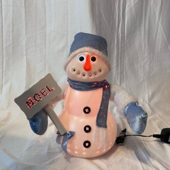 Vintage Y2K 13" Fiber Optic Blow Mold Snowman Christmas Decor - Picture 6 of 7